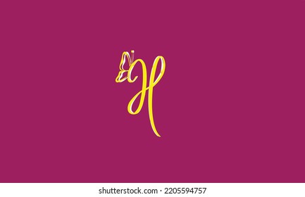 Alphabet letters Initials Monogram logo H. HEART.HEART H. HEART AND H