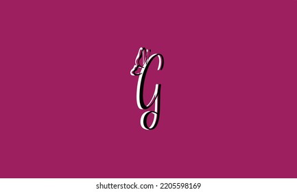 Alphabet letters Initials Monogram logo G. HEART.HEART G. HEART AND G.