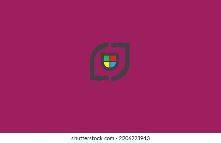 Alphabet letters Initials Monogram logo code-shield