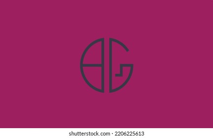 Alphabet letters Initials Monogram logo circle plan minimal design