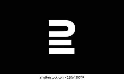 Alphabet letters Initials Monogram logo PE, PE INITIAL, PE letter