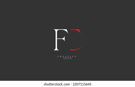 Alphabet letters Initials Monogram logo FC CF F C
