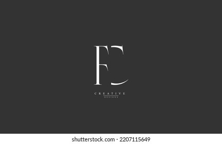 Alphabet letters Initials Monogram logo FC CF F C