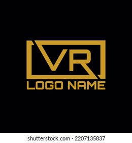 Alphabet letters Initials Monogram logo VR, V and R