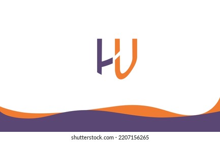 Letras alfabéticas Iniciales Logotipo Monograma HV, VH, H y V