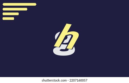 Letras alfabéticas Iniciales Logotipo de monograma GH, HG, G y H