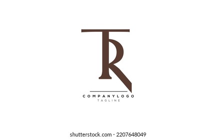 Alphabet letters Initials Monogram logo TR, TR INITIAL, TR letter