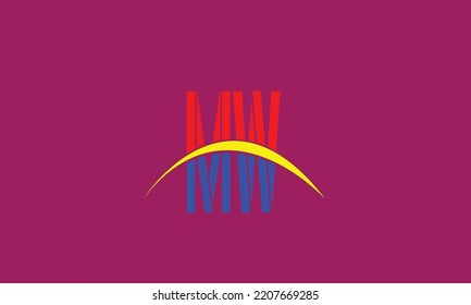 Alphabet letters Initials Monogram logo w.m.m.w.w and m
