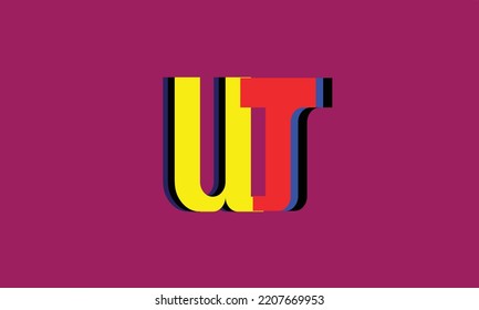Alphabet Buchstaben Initials Monogram Logo T U . U T und U.
