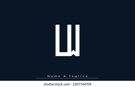 Alphabet letters Initial Monogram Logo LW, WL