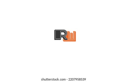 Alphabet letters Initials Monogram logo RW, WR, R and W