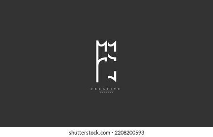 Alphabet letters Initials Monogram logo FE EF F E