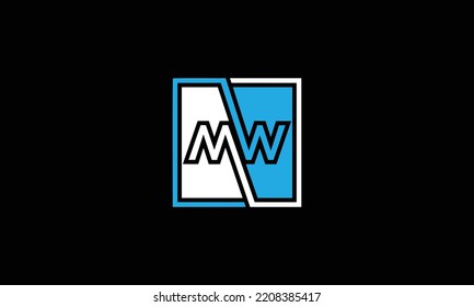 Alphabet letters Initials Monogram logo MW WM