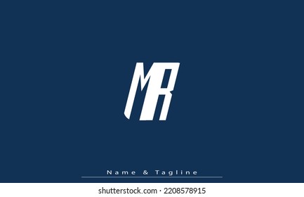 Alphabet letters Initials Monogram logo MR , RM