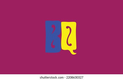 
Alphabet letters Initials Monogram logo B Q .Q B .Q AND B