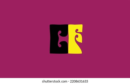 Alphabet letters Initials Monogram logo C F .F C .C AND F
