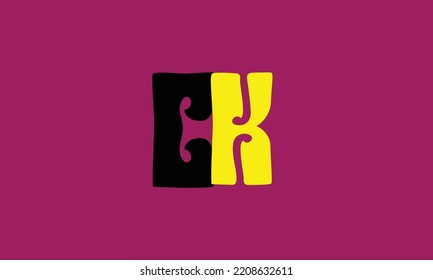 Alphabet letters Initials Monogram logo C K .K C .C AND K