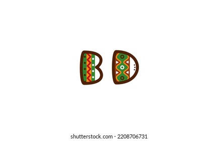 Alphabet letters Initials Monogram logo BD DB 