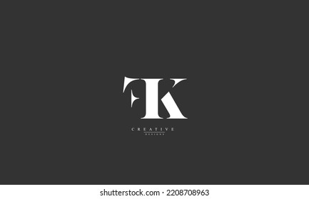 Alphabet letters Initials Monogram logo FK KF F K