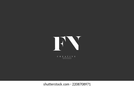 Alphabet letters Initials Monogram logo FN NF F N