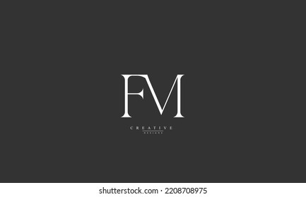 Alphabet letters Initials Monogram logo FM MF F M