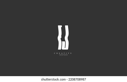 Letras alfabéticas Iniciales Monograma FJ JF F J