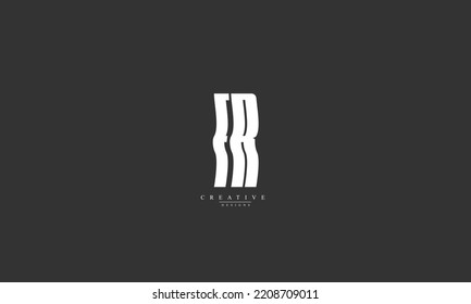 Letras alfabéticas Iniciales Monograma FR RF F R
