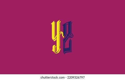 Alphabet letters Initials Monogram logo Z .Y Y.Z Z AND Y