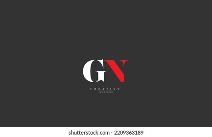 Alphabet letters Initials Monogram logo GN NG G N