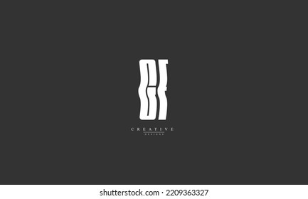 Letras alfabéticas Iniciales Monograma GF FG G F