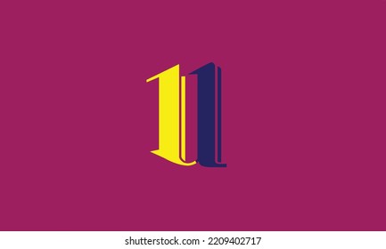 Letras alfabéticas Iniciales Monograma I.U U.I I Y U