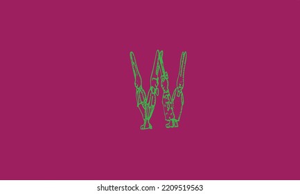 Alphabet letters Initials Monogram logo w rabbit.rabbit. w w and rabbit