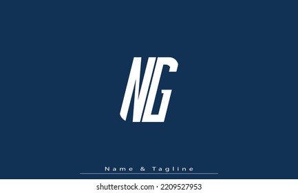 Alphabet letters Initials Monogram logo NG , GN