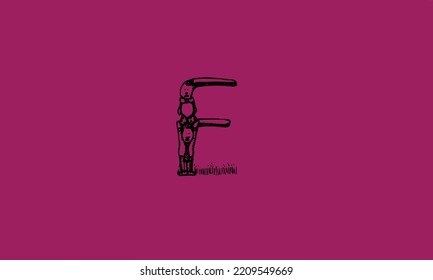 Alphabet letters Initials Monogram logo e.rabbit.rabbit.e e and rabbit