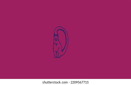 Alphabet Buchstaben Initials Monogram Logo D. CAT