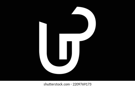 Alphabet letters Initials Monogram logo UP, PU, U and P Free Vector