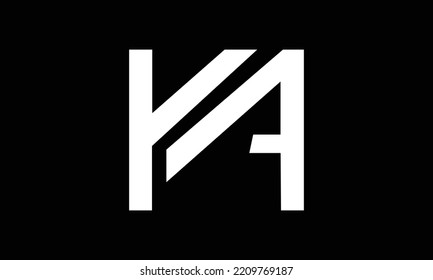 Letras alfabéticas Iniciales Monograma AK, KA, A y K Vector libre