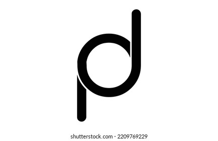 Alphabet letters Initials Monogram logo PD, DP, P and D Free Vector