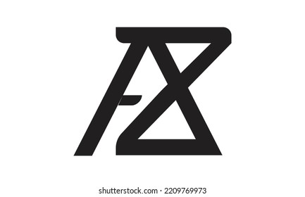 Alphabet letters Initials Monogram logo AZ, ZA, A and Z Free Vector