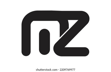Alphabet letters Initials Monogram logo MZ, ZM, M and Z Free Vector