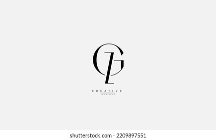 Alphabet letters Initial Monogram Logo GZ G Z