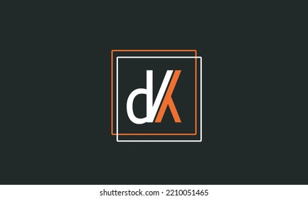 Alphabet letters Initials Monogram logo DVK