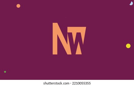 Alphabet letters Initials Monogram logo NW, WN, N and W