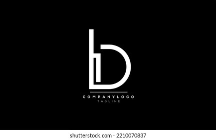 Letras alfabéticas Iniciales Logotipo Monograma HD, HD INITIAL, HD Letra