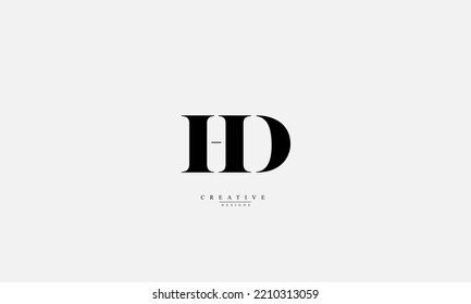 Alphabet letters Initials Monogram logo HD DH H D 