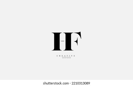 Alphabet letters Initials Monogram logo HF FH H F