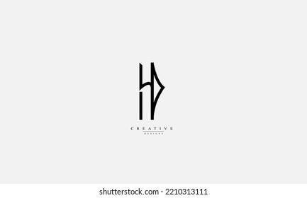 Alphabet letters Initials Monogram logo HD DH H D 