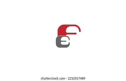 Alphabet letters Initials Monogram logo EF, FE, E and F