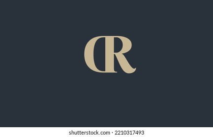 Letras alfabéticas Iniciales Monograma DR, RD, D y R