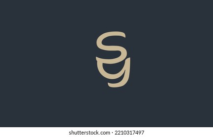 Alphabet letters Initials Monogram logo SY, YS, S and Y